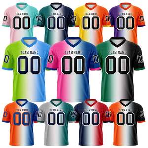 Uniformes de Fútbol Americano, Camisetas de Manga Corta, Transpirables, 100% Poliéster, Personalizadas OEM |   Proveedor de Producción en Masa - Product Image 2