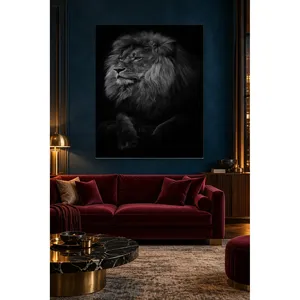 Impression sur toile Fida Lion allongé dans l'obscurité - Product Image 4