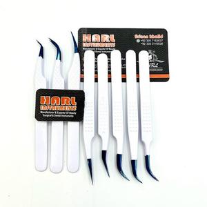 Stainless Steel Eyelash Extension <b>Tweezers</b> Set with Gold Tip Crown Design Perfect Grip Smooth Pointed Tip-Private Label - Product Image 5