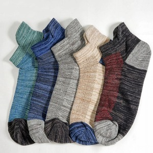 Chaussettes de sport respirantes pour hommes, antidérapantes, évacuant l'humidité, en coton, décontractées, basses, à logo, pour jeunes, faible MOQ - Product Image 5