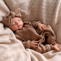 Poupée Bébé Reborn Réaliste Babeside 16'' Entièrement en Silicone, Fille Endormie, Jouet Doux Tendance, Haute Qualité