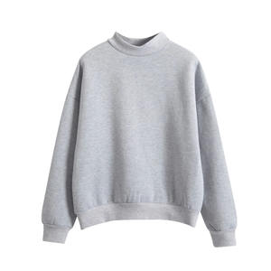 ราคาที่ดีที่สุดผ้าฝ้ายหนาขนแกะ 450 GSM ลูกเรือคอเสื้อสวมหัวโลโก้เย็บปักถักร้อยที่กําหนดเองStreetwear Crewneckเสื้อ - Product Image 1