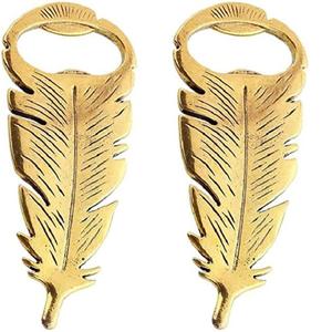 <b>Customised</b> Handmade Leaf Shaped Metal Golden <b>Bottle</b> Opener Restaurant <b>Water</b> <b>Bottle</b> Soft Drink Opener - Product Image 1