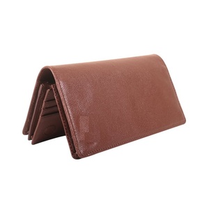 Portefeuille long en cuir de vache véritable tissé pour hommes, accessoires de mode - Product Image 2
