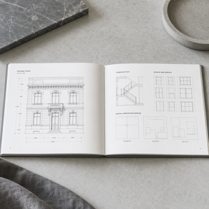 Quaderno da disegno architettonico LABON personalizzato <span class=keywords><strong>A4</strong></span> per piani urbani, paesaggi, facciate, scale e studio spaziale, grigio, arancione, blu navy - Product Image 4