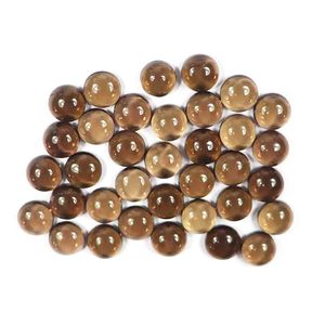 อัญมณีสีน้ำตาลเรียบหลวมสำหรับทำเครื่องประดับอัญมณีสีฟ้าขาวสูง8มม. ทำจากหินควอทซ์สโมคกี้ธรรมชาติ - Product Image 3