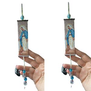 Decorative Seed Beads and Beaded Embroidery Car Hanging with logo Options New Design Full Customized Seed Bead Car Charm - Product Image 5