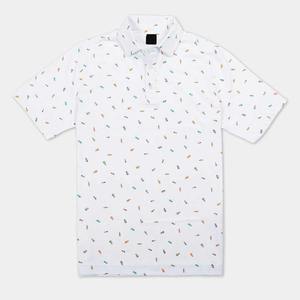 2023 camisetas deportivas de Polo de Golf con sublimación completa para hombres, diseño Original de tela satinada, ajuste relajado, 88% poliéster 12% Spandex algodón - Product Image 1