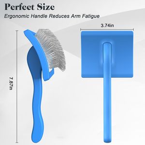 Brosse de toilettage professionnelle pour chiens Goldendoodles, Poodles, Labradoodles, à picots extra longs, en ABS, peigne lisseur simple pour animaux de compagnie - Product Image 6