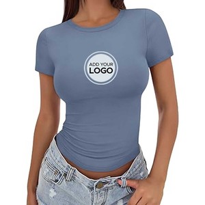 Chemises à manches courtes pour femmes UPF 50 + Sun Shirt Crew Neck Clothes T Shirts - Product Image 6