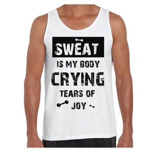 เสื้อออกกำลังกายแขนกุดพิมพ์ลายสำหรับผู้ชายเสื้อกันความชื้นรับ - Product Image 4