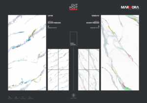 Carreaux de sol et de mur en porcelaine rectifiés 600x1200, aspect marbre sans joint, pour les espaces intérieurs modernes - Product Image 3