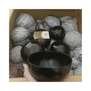 Bol à noix de coco Jumbo Original/coquille de bol à noix de coco en céramique laquée rustique en gros pour la décoration intérieure (Elysia WA + 84789310321) - Product Image 1