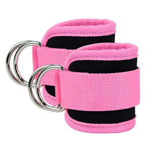 Logo personnalisé Paquet disponible Impression Cheville Boucle Sangles Fitness Gym Câble Machine Fixation D Anneau Ceinture - Product Image 3