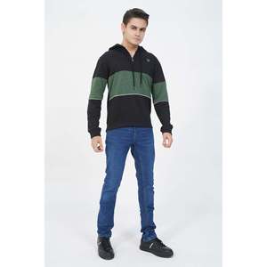 Sudadera con Capucha para Hombre Unze London KWANG, Ligera, Tejida, Diseño Sólido, Antiarrugas, Antiretráctil, Tallas XXS a 5XL, con Cierre - Product Image 2