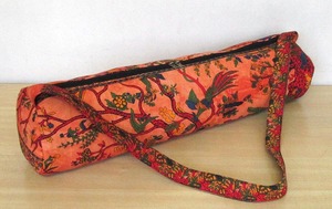 Bolsa de transporte de esterilla de Yoga acolchada de algodón grande, diseño de vida de árbol indio de moda, bolsa de gimnasio ligera de viaje de lujo para Otoño y verano - Product Image 2