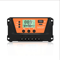 EU US Storehouse Contrôleur de charge de panneau solaire Régulateur intelligent 10A 20A 30A 40A 50A 60A PWM Contrôleur de chargeur solaire
