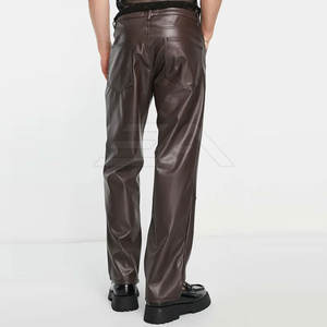 กางเกงหนังผู้ชายขายดี น้ำหนักเบา คุณภาพพรีเมียม สไตล์ลำลอง ทรงตรง เอวกลาง ติดกระดุม ระบายอากาศได้ดี - Product Image 2