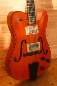 For Violinstyle Customizable Electric Guitar for Type Carved Maple Spruce Top Jazz Hollow <strong>Body</strong> Archtop Ebony - Product Image 2