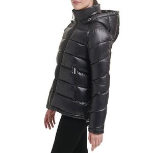 Veste matelassée à la mode pour femmes avec capuche en cuir de mouton respirant - Product Image 5