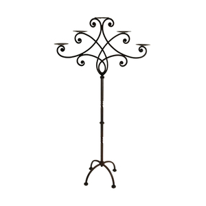 Candélabre en métal avec 5 bras patiné fini bougies faites à la main support d'éclairage à vendre décoration de fête la plus vendue - Product Image 5