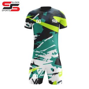 Nouveaux uniformes de football d'entraînement personnalisés maillot de football à manches courtes imprimé en gros taux bon marché avec vos propres conceptions - Product Image 3
