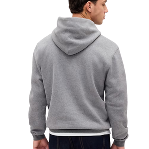 Mens Plain Grey <b>Hoodie</b> Streetwear Oversized Pullover Sweatshirt Fleece Casual Hooded Top <b>Soft</b> Cotton Warm Winter Fashion Outfit - Product Image 3
