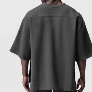 Haute qualité hommes t-shirts à manches courtes vêtements d'été décontracté blanc 100% coton couleur unie O cou hommes vêtements t-shirts - Product Image 5