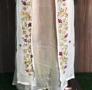 Modern Designer Unstitched Hand Embroidered Beautiful Premium <b>Out</b> Fit Suits Indian Fashion-Forward Traditional Salwar Kameez - Product Image 3