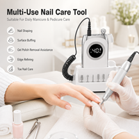 Machine à ongles électrique professionnelle portable 40000 tr/min rechargeable USB avec écran LED pour manucure, pédicure et retrait de gel