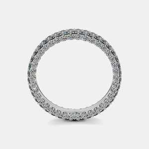 Haute qualité 14k or blanc anniversaire bague de mariage rond brillant coupe Moissanite diamant bijoux de mode - Product Image 2