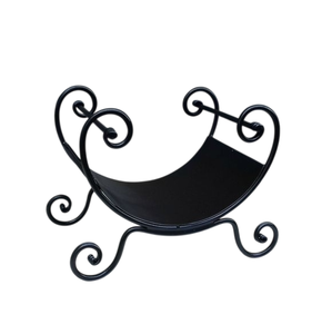 Étagère de rangement en fer forgé pour ranger les bûches, petit support à bois de chauffage pour l'intérieur et l'extérieur, support à bûches en métal robuste, meilleure forme - Product Image 1