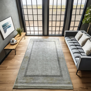 Tapis doux en polyester double face de haute qualité fabriqué à la machine, incurvé à la main, durable et doux au toucher, ajoute une touche spéciale à votre décoration intérieure - Product Image 4