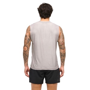 Débardeur de sport pour homme avec logo personnalisé, polyester et coton, sans manches, t-shirt de sport à séchage rapide, vêtements de sport en gros, débardeur pour homme - Product Image 4