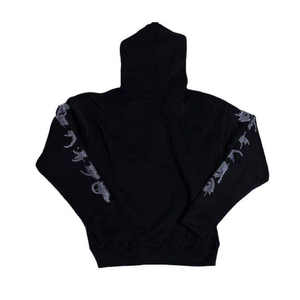 Ropa de calle Vintage estampado desgastado lavado ácido Rhinestone Color Sudadera con capucha cremallera Sudadera con capucha algodón personalizado Sudadera con capucha OEM - Product Image 3