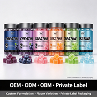 Gummies de créatine SYC BIO, créatine monohydrate pure, 60 unités, soutien antioxydant, complément alimentaire, prix d'usine pour marque privée