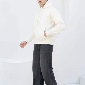 Sweat-shirts à capuche doublés unis personnalisés en gros 2026, tissu polaire 220GSM, OEM, 100% coton, unisexe, pour hommes - Product Image 3