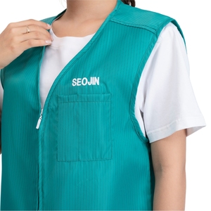 Chaleco DE TRABAJO antiestático reflectante de alta visibilidad y poliéster 98% al por mayor, chaleco de seguridad para salas limpias con logotipo personalizable - Product Image 2