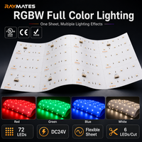 Feuille LED publicitaire flexible 24V 4-en-1 RGBW de l'usine de Shenzhen pour panneaux muraux rétroéclairés et rétroéclairage d'onyx