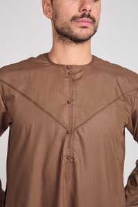 Service OEM Thobe Jubbah arabe confortable pour hommes, vêtements islamiques multicolores teints dans des tons unis personnalisables, jubbah musulman de grande taille - Product Image 3