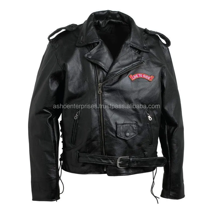 Giacca da uomo in vera pelle di agnello giacca da moto con cerniera personalizzata giacca Vintage per uomo