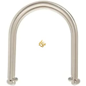 Porte-serviettes de comptoir en acier, argent et poli, design moderne, pour le salon et la chambre à coucher. - Product Image 4