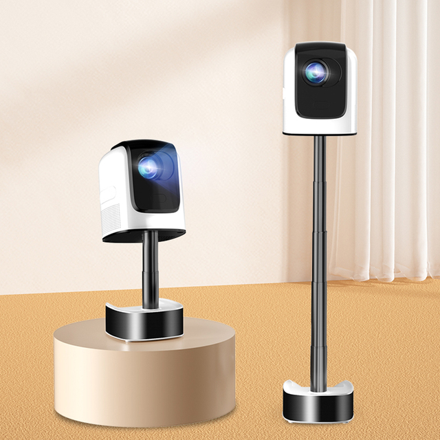 Wholesale TS-1 250 Ansi Lumens Android 9 Smart Mini Projector 1080P 4K Video BT Dual Wi-fi Hidden Lift Gimbal LED Lamp