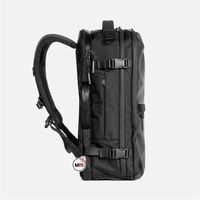 Sac à dos pour ordinateur portable 20L noir, unisexe, pour hommes et femmes, en polyester imperméable, avec fermeture éclair, en velours côtelé, personnalisé par OEM, pour voyages et activités de plein air