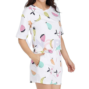 OEM Services Top Seller Custom Size 100% Cotton <b>Women's</b> Twin <b>Sets</b> for Summer Wear Solid Pattern T-<b>Shirt</b> <b>and</b> <b>Shorts</b> <b>Set</b> - Product Image 4