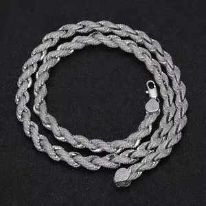 New Style Cuban <b>Chain</b> Hip Hop Jewelry Sterling Silver Ice Out Bling Moissanite Diamond 100% Pass Test Cuban <b>Necklace</b> - Product Image 1