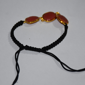 wholesale natural semi-precious <b>Gemstone</b> beads healing <b>bracelet</b>. coral bezel Connector <b>gemstone</b> <b>bracelet</b>, handmade <b>bracelet</b> - Product Image 3