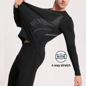 Chemise de compression à manches longues sur mesure pour hommes couche de base d'entraînement légère et respirante à séchage rapide grande taille pour l'entraînement physique - Product Image 2