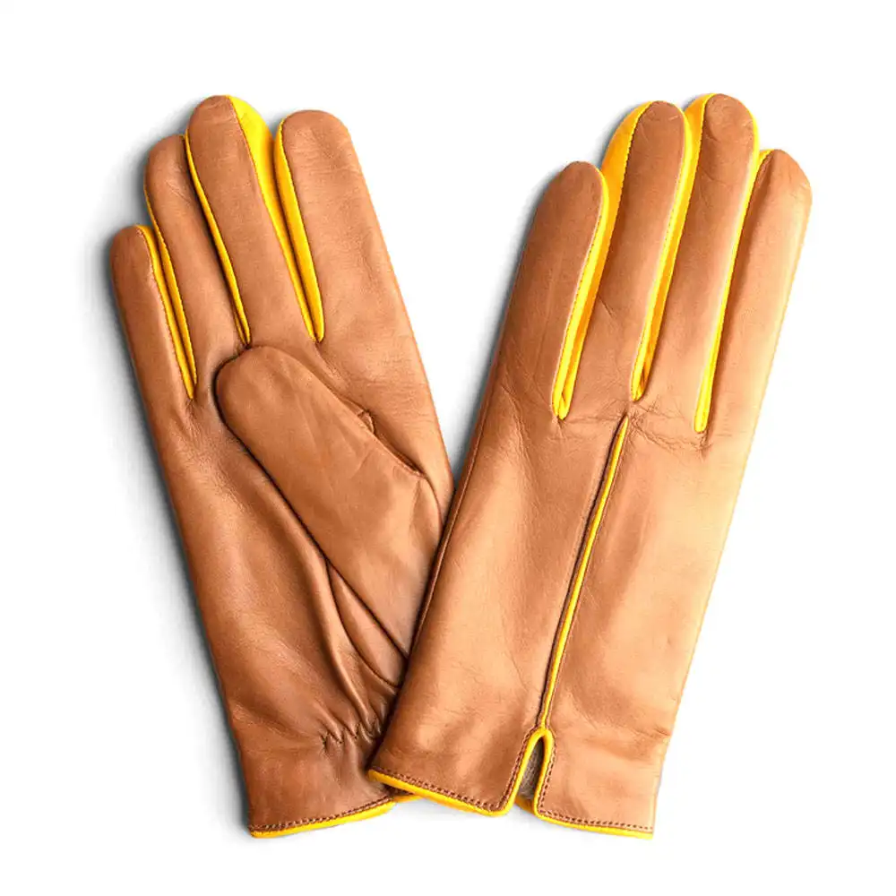 OEM nueva llegada de color sólido guantes de fitness de moda de conducción guantes de vestir de piel de oveja guantes de moda