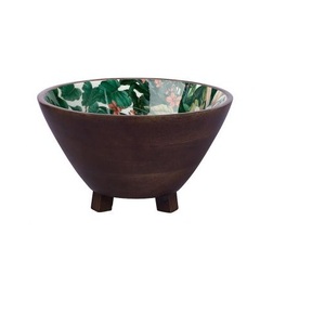Cuenco de madera chino para servir ensalada o frutas, pegatina multifuncional, cuenco de madera impreso, cuenco de madera para servir frutas y ensalada, cuenco para servir sopa - Product Image 6